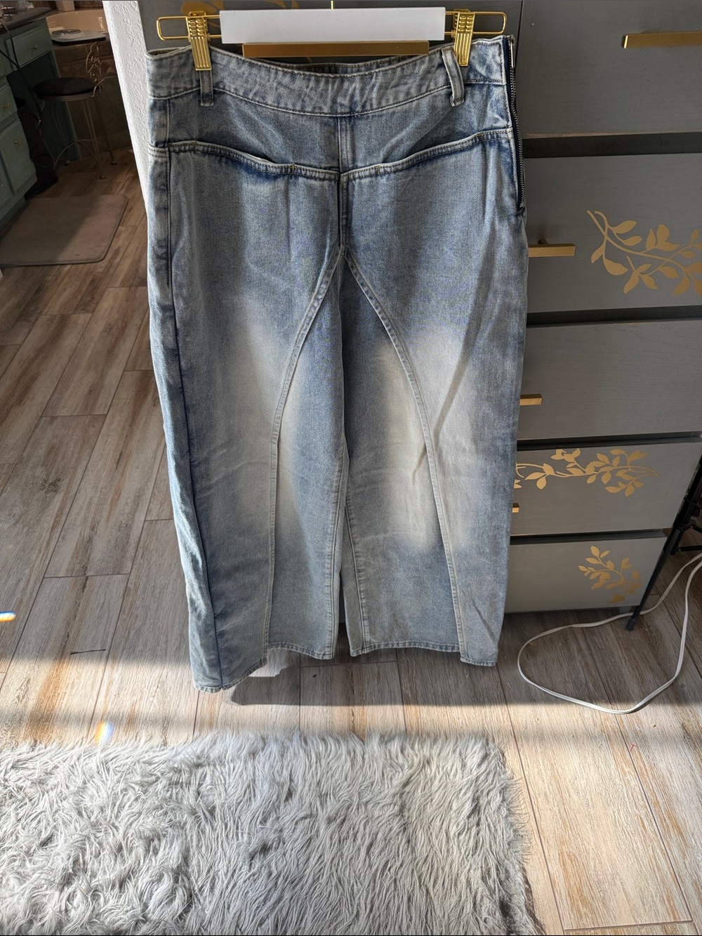 Light Wash Women's Denim Jeans Skirt